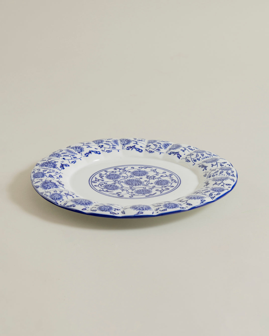 Royal Blue Floral Classic Serving Platter 