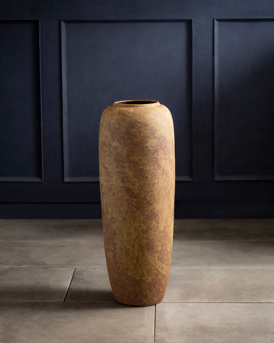 Rustic Earth Tone Floor Vase - Set Of 2 