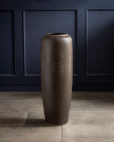 Charcoal Matte Textured Floor Vase - Large 