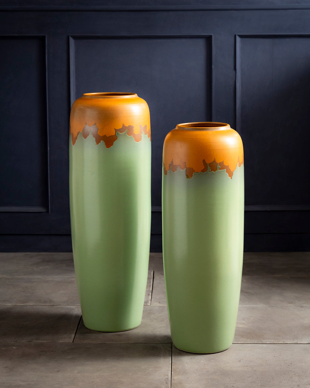 Verdant Harmony Floor Vase - Set Of 2
