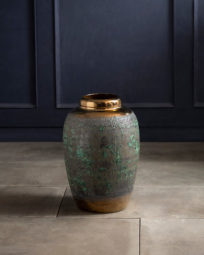 Obsidian Moss Floor Vase - Small