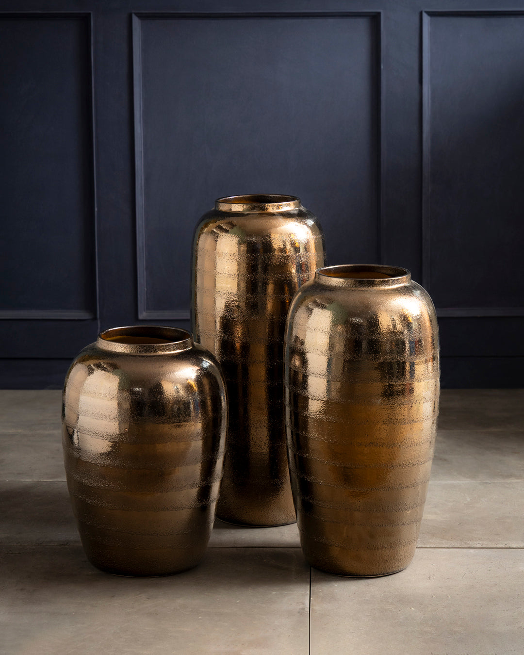 Antique Bronze Floor Vase - Small