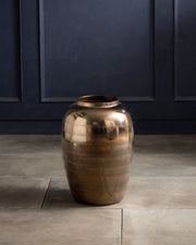 Antique Bronze Floor Vase - Small
