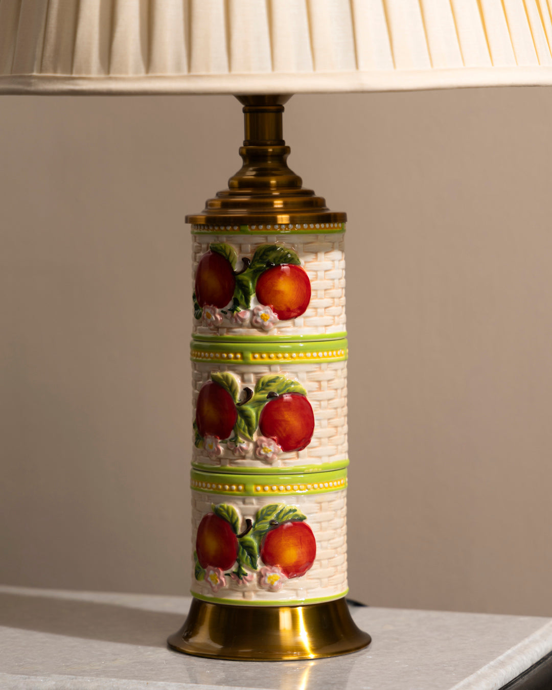 Peach Blossom Ceramic Table Lamp 
