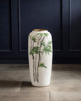 Hand Painted Bamboo Art Floor Vase - Large 
