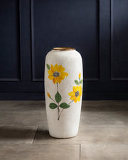 Hand Painted Sunflower Floor Vase - Large
