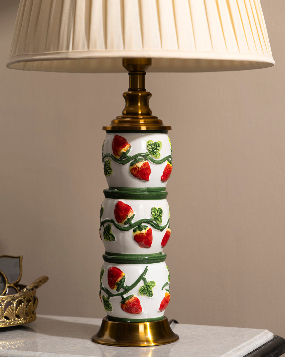 Sweet Strawberry Condiment Table Lamp 