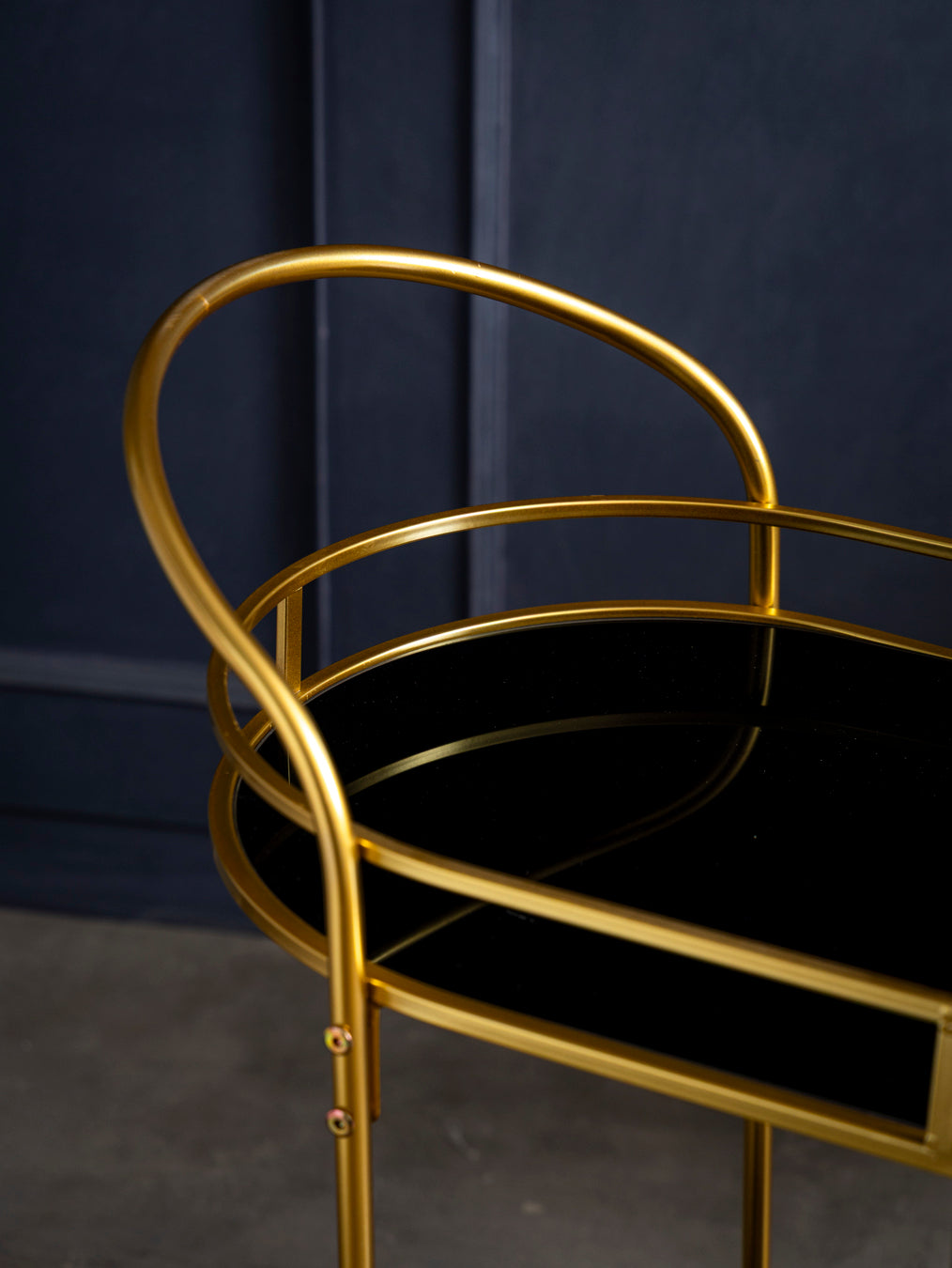 Heritage Curve Serving Bar Cart 