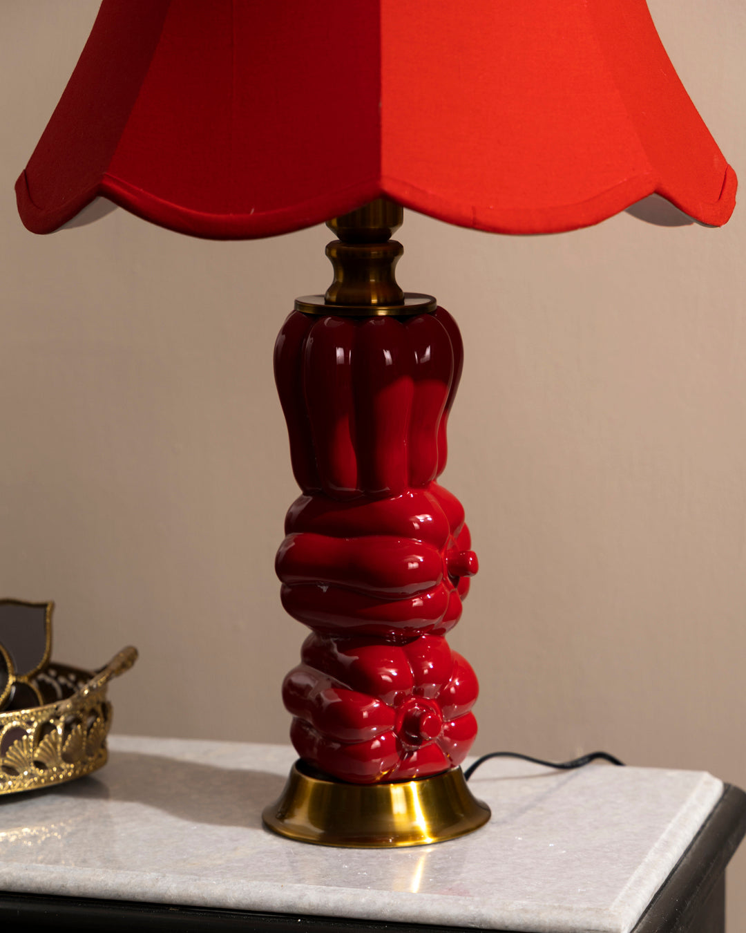Red Bell Pepper Ceramic Table Lamp 