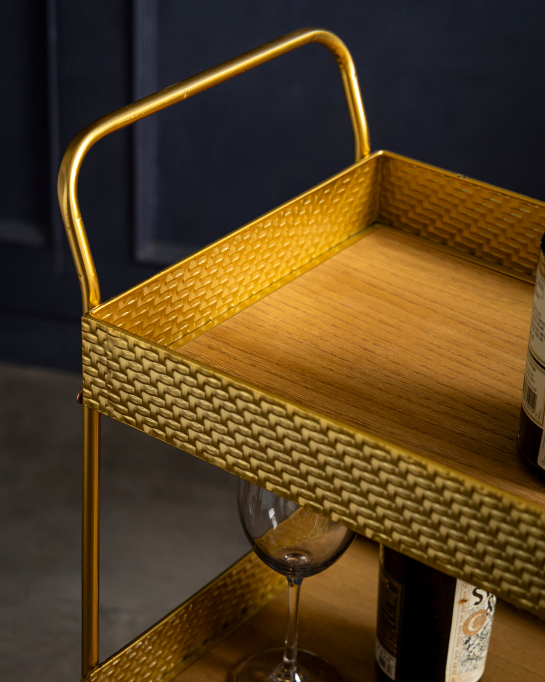 Auric Glide 3-Tier Serving Trolley 