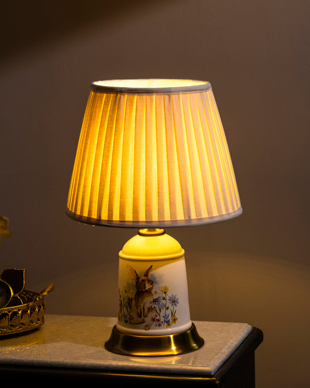 Spring Bunny Ceramic Table Lamp 