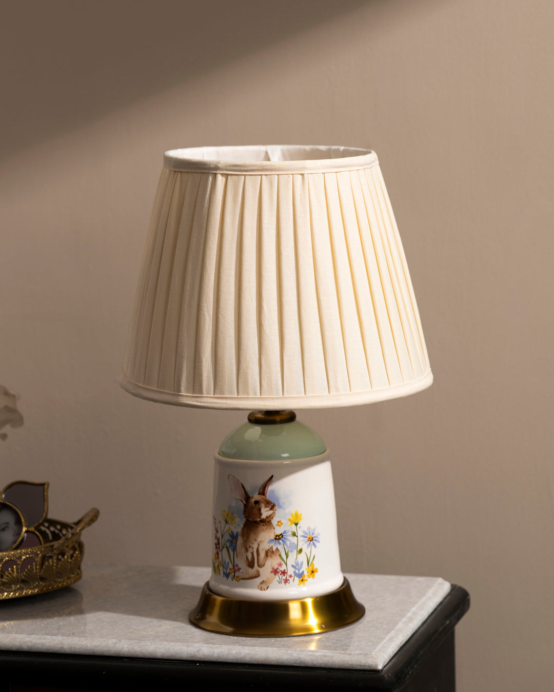 Spring Bunny Ceramic Table Lamp 