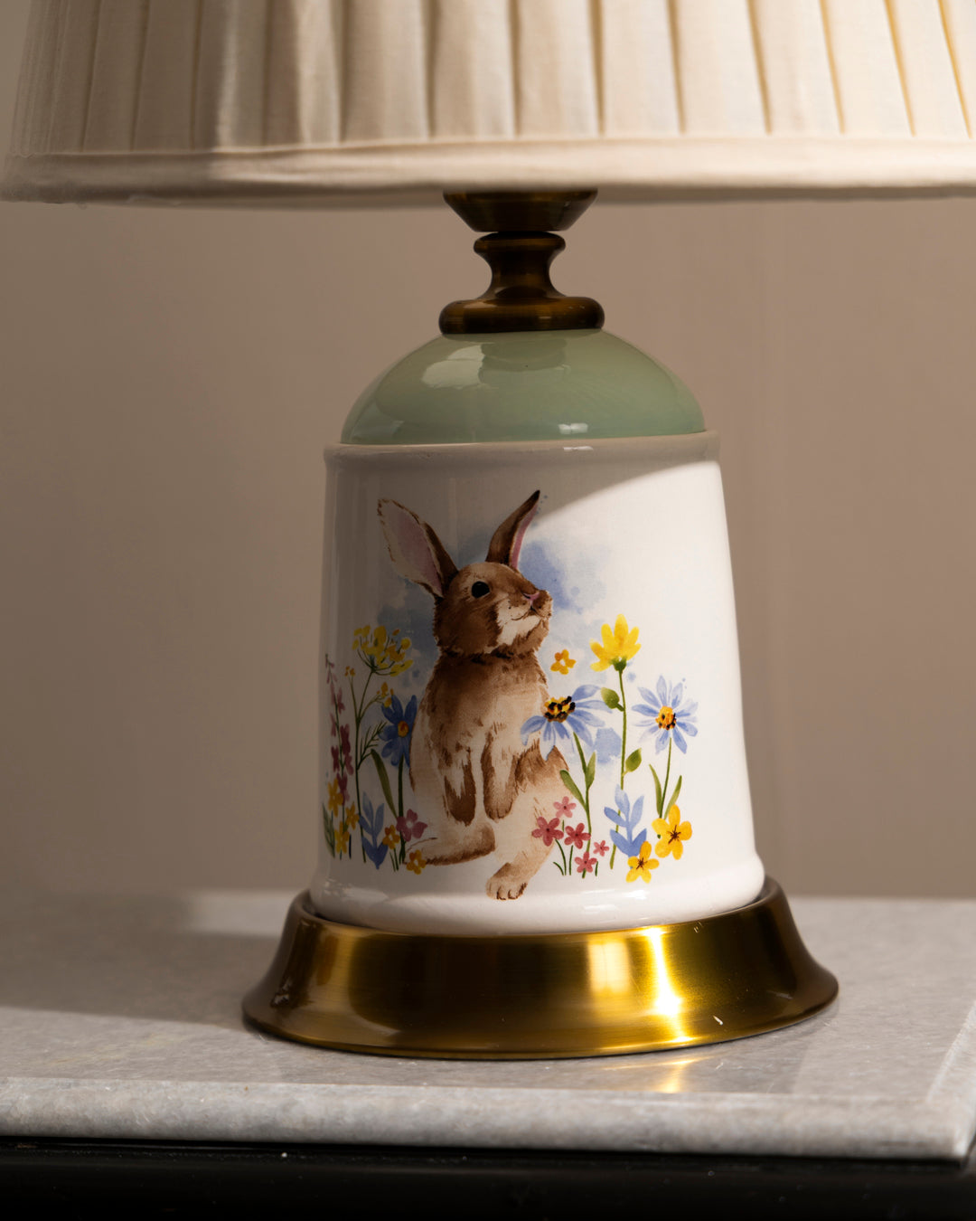 Spring Bunny Ceramic Table Lamp 