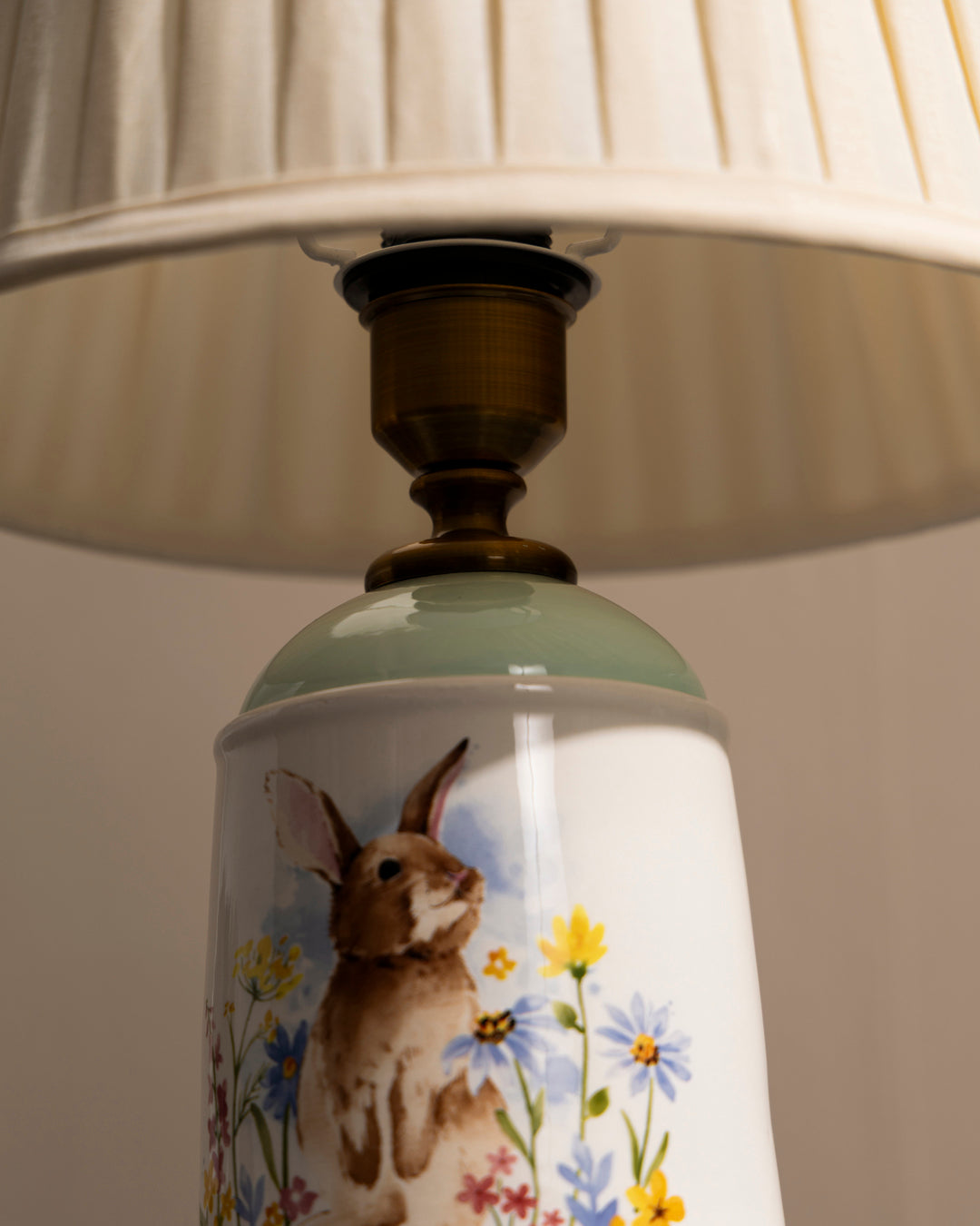 Spring Bunny Ceramic Table Lamp 