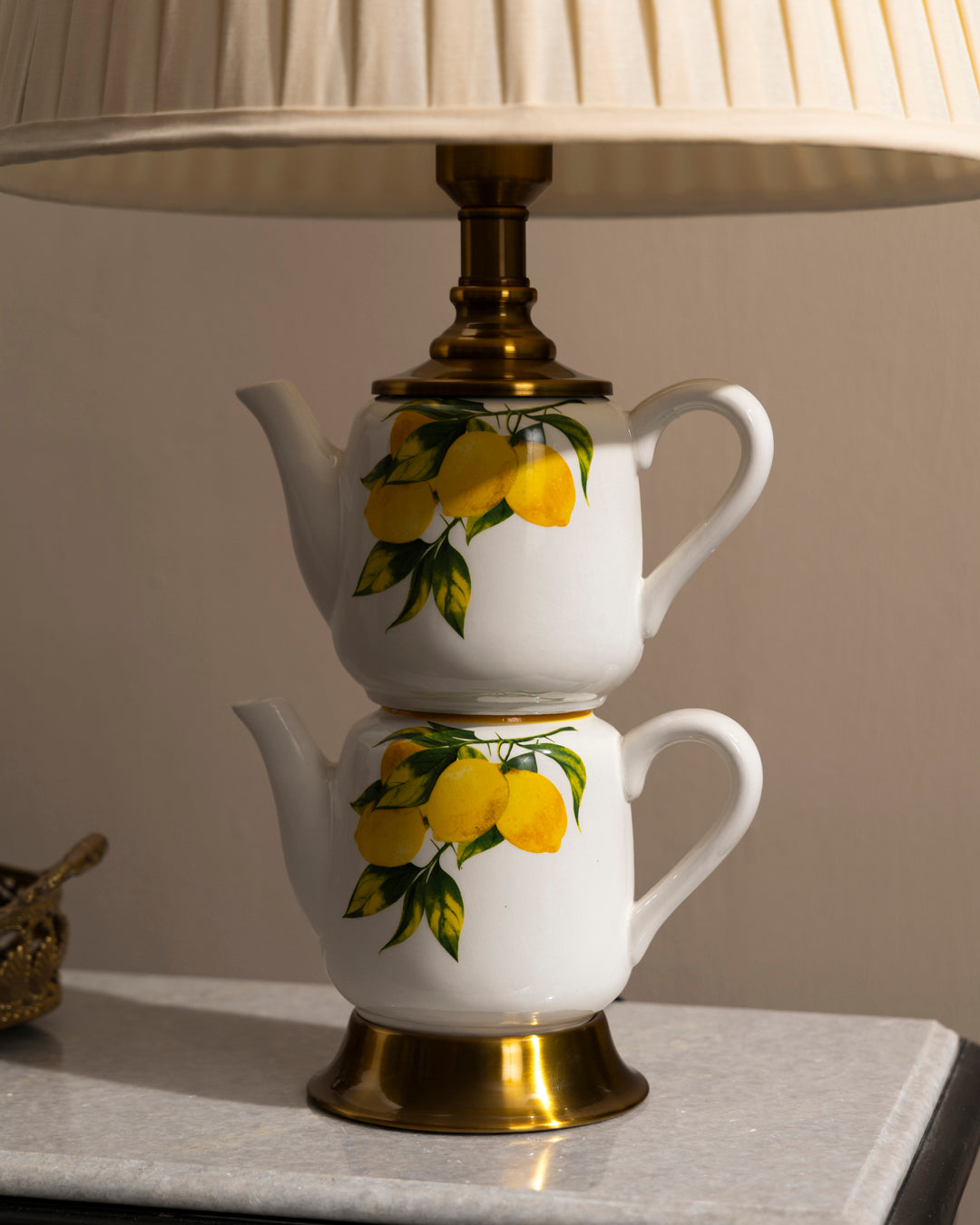 Lemon Orchard Teapot Table Lamp 