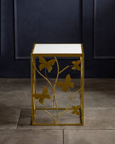 Golden Bloom Accent Side Table - Large 