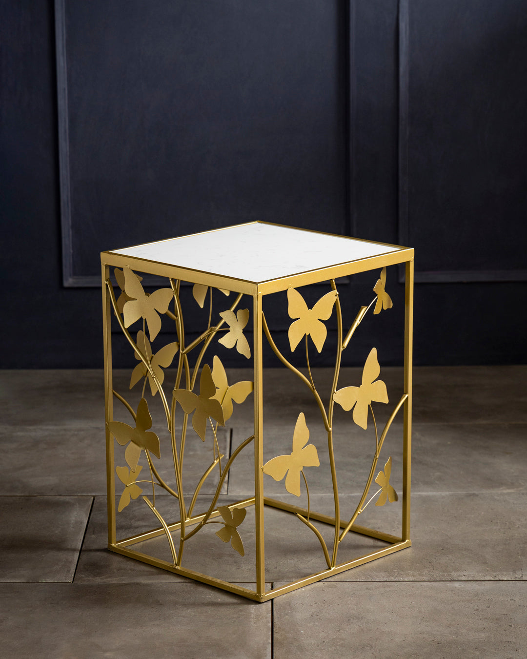 Golden Bloom Accent Side Table - Small