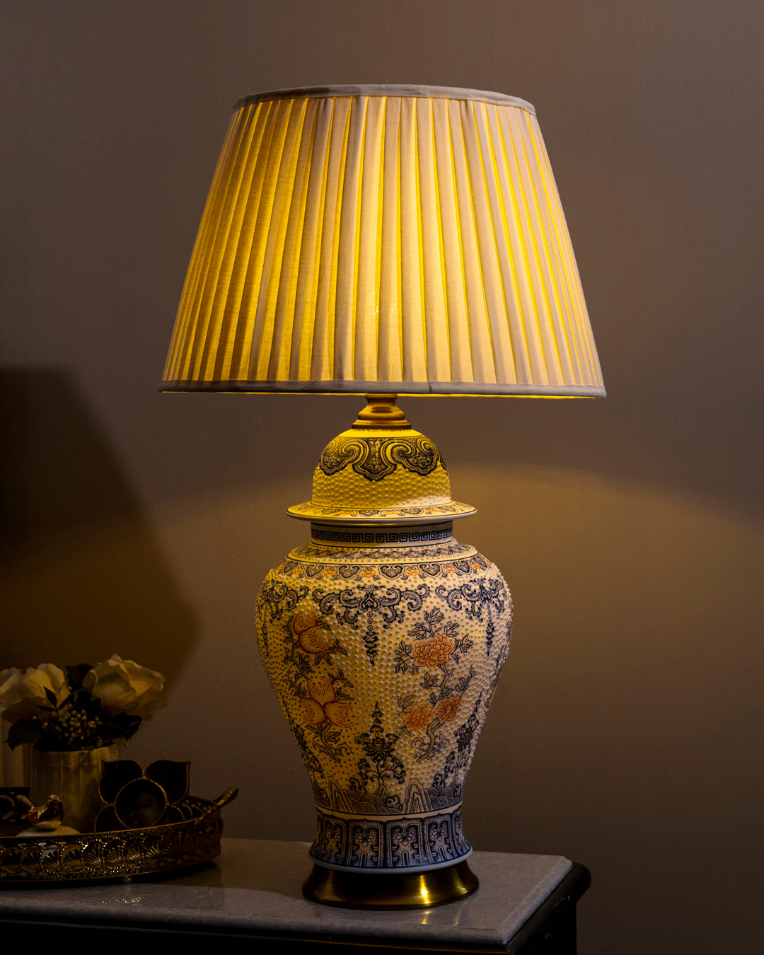 Blue Orchid Vintage Table Lamp 