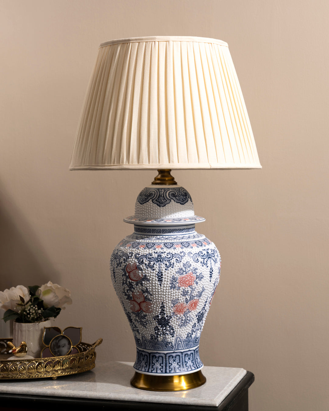 Blue Orchid Vintage Table Lamp 