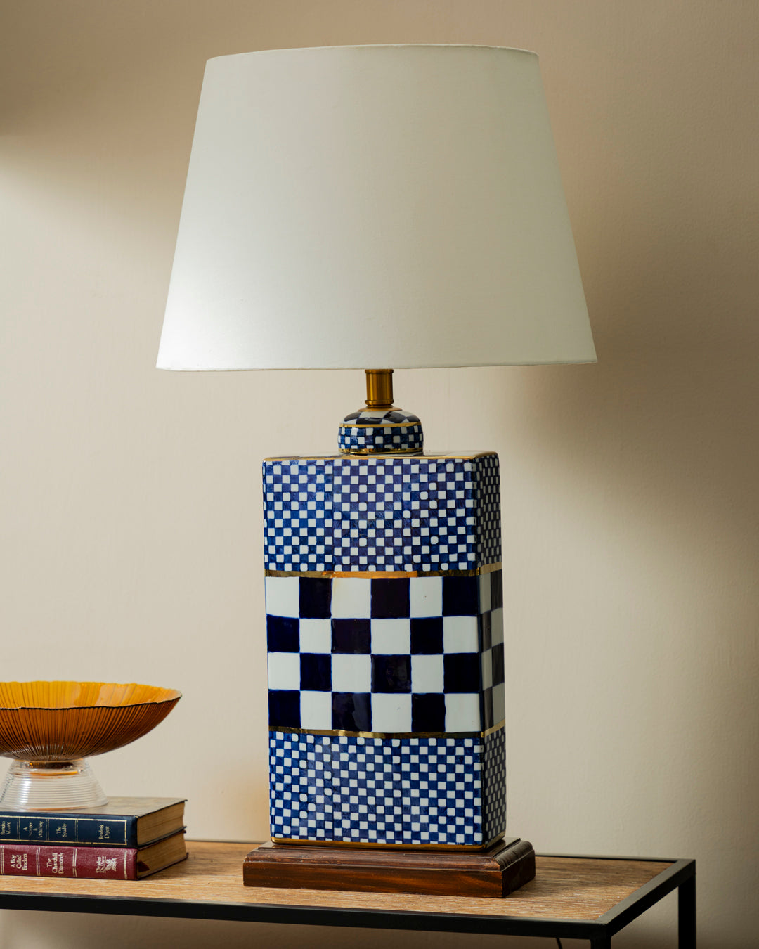 Royal Checkmate Table Lamp - Rectangular 