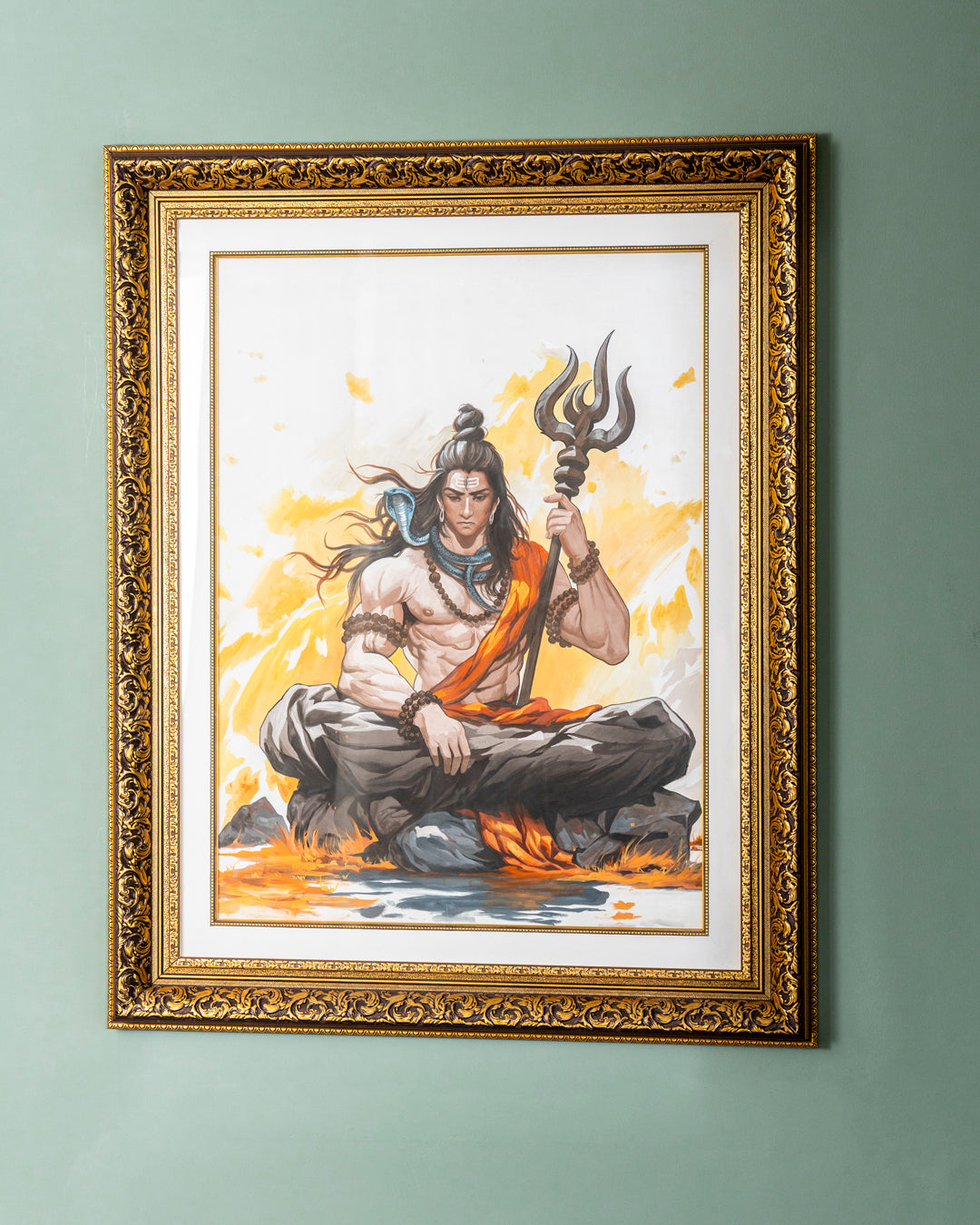 The Divine Guardian - Lord Shiva Fire of Devotion 