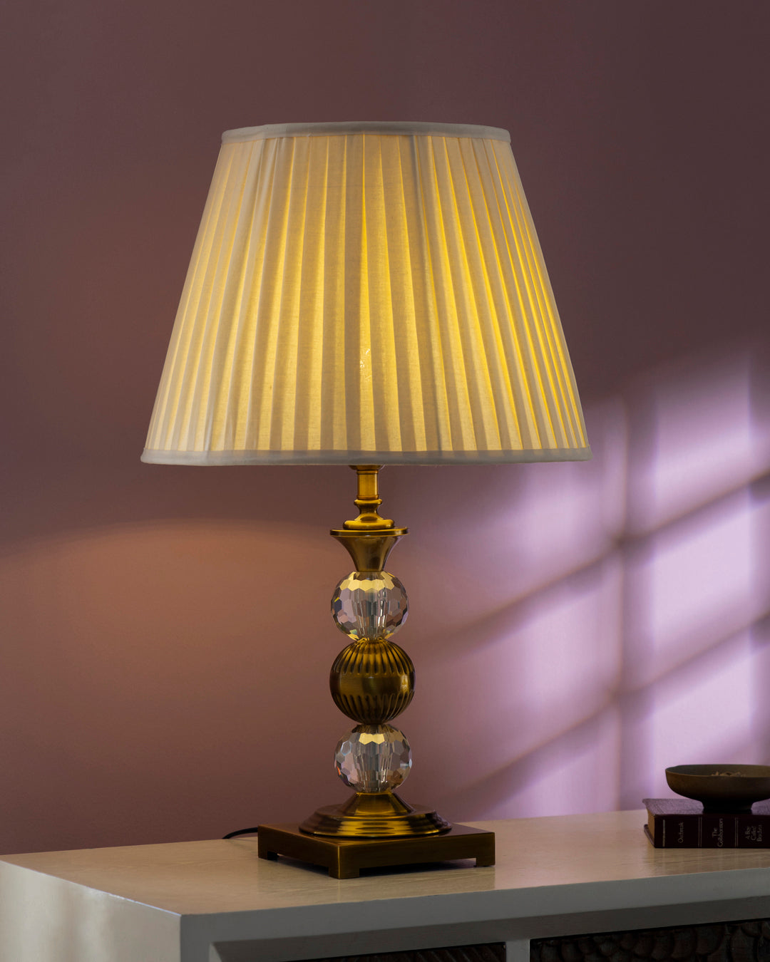 Crystal Royale Brass Table Lamp 