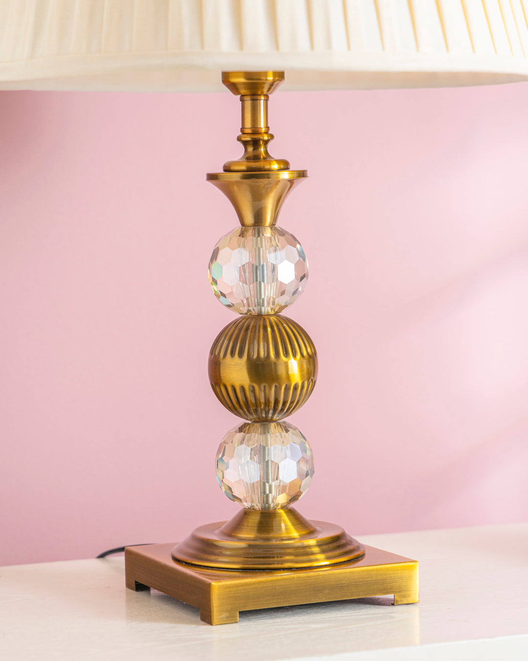 Crystal Royale Brass Table Lamp 