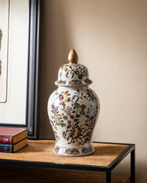 Royal Floral Medallion Temple Jar 