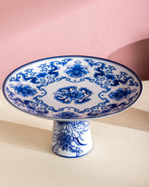 Classic Indigo Floral Cake Stand 