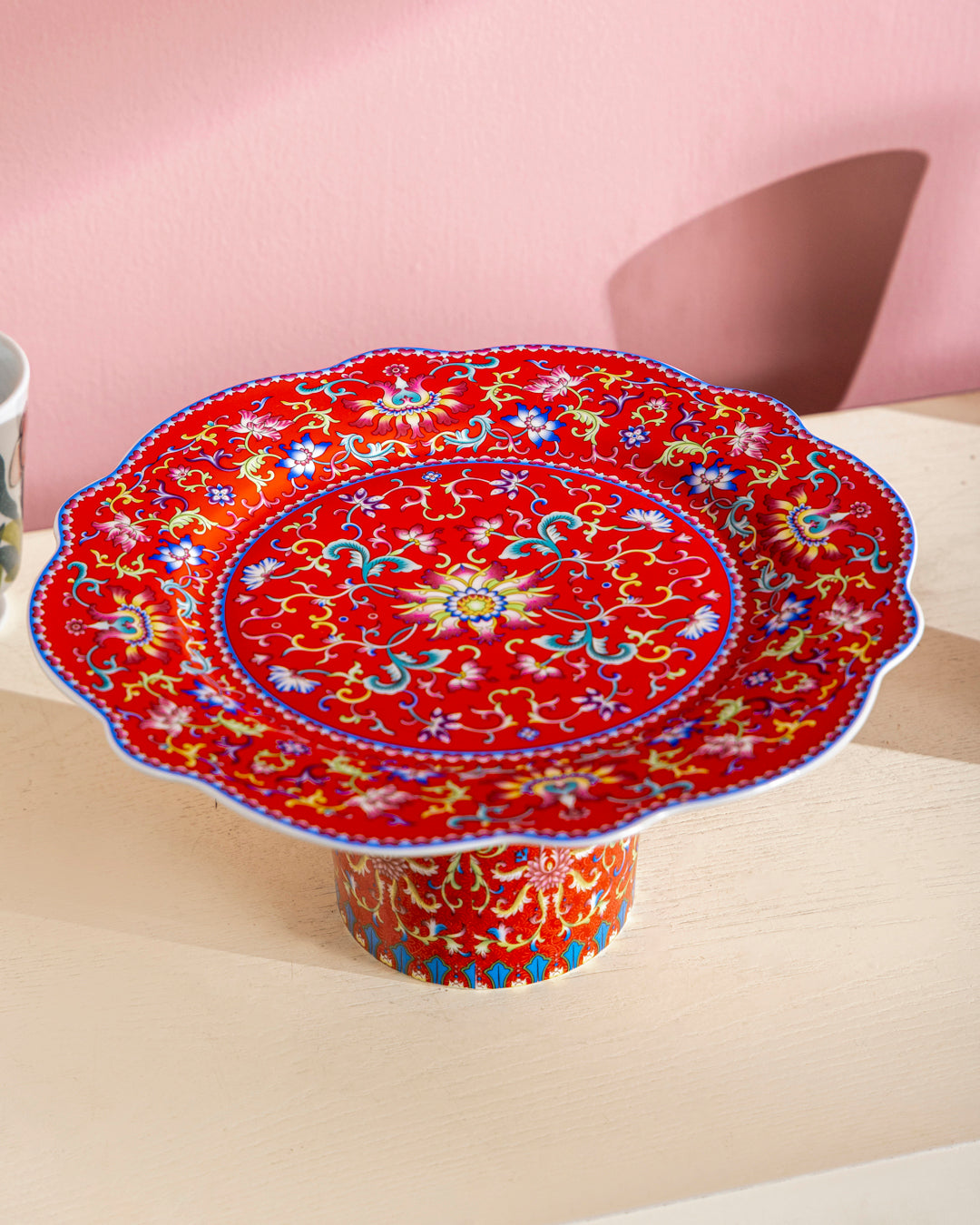 Crimson Royale Pedestal Cake Stand 