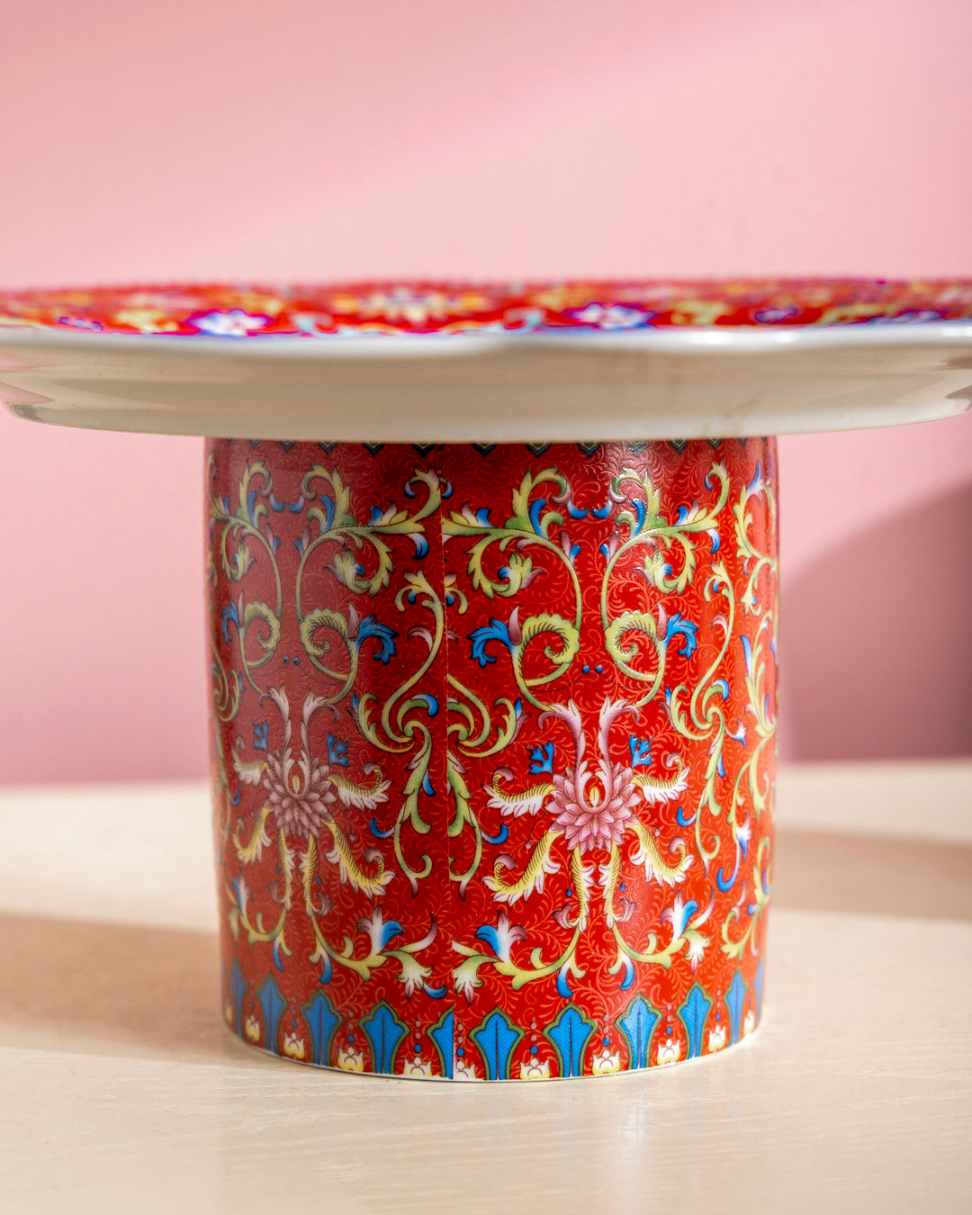 Crimson Royale Pedestal Cake Stand 