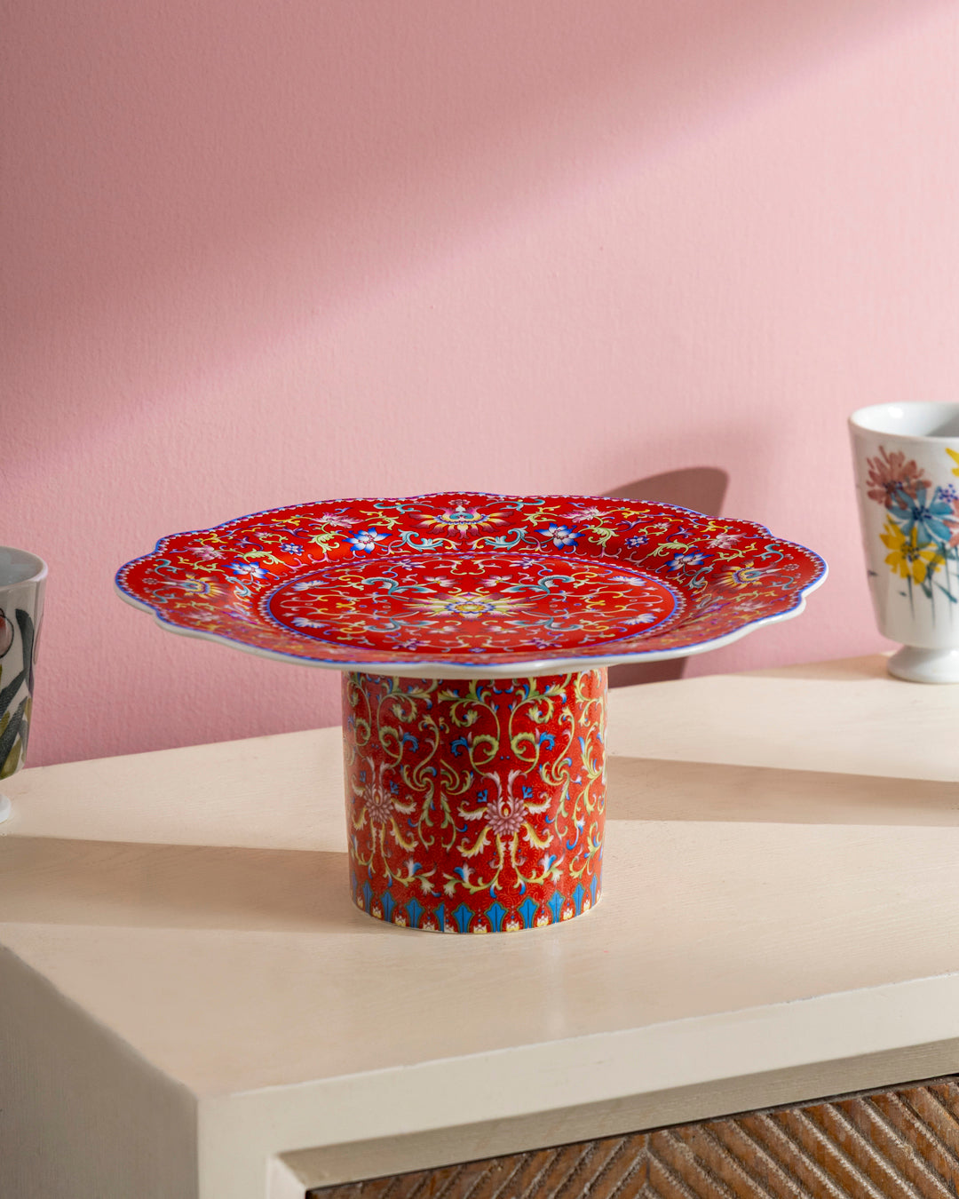 Crimson Royale Pedestal Cake Stand 