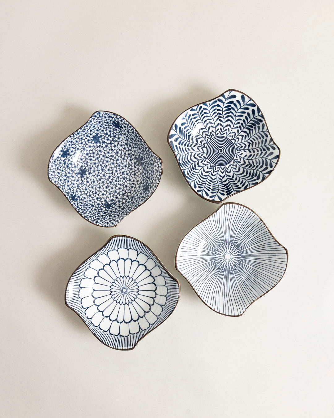 Organic Wave Bowl - Set Of 4 