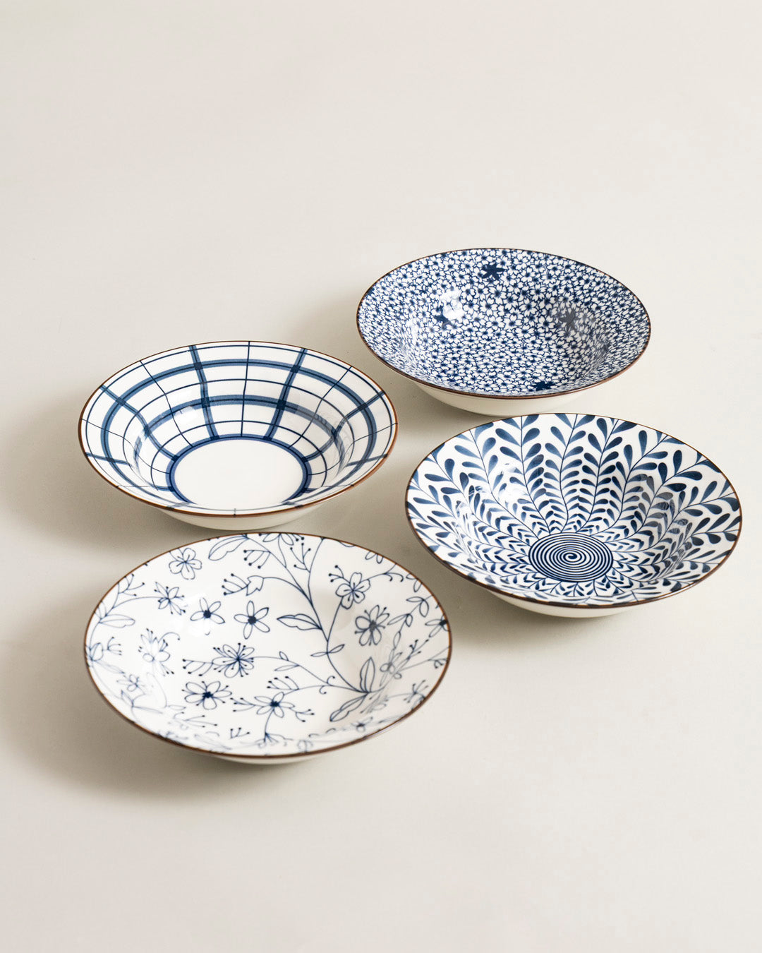 Classic Indigo Pasta Bowl - Set Of 4 