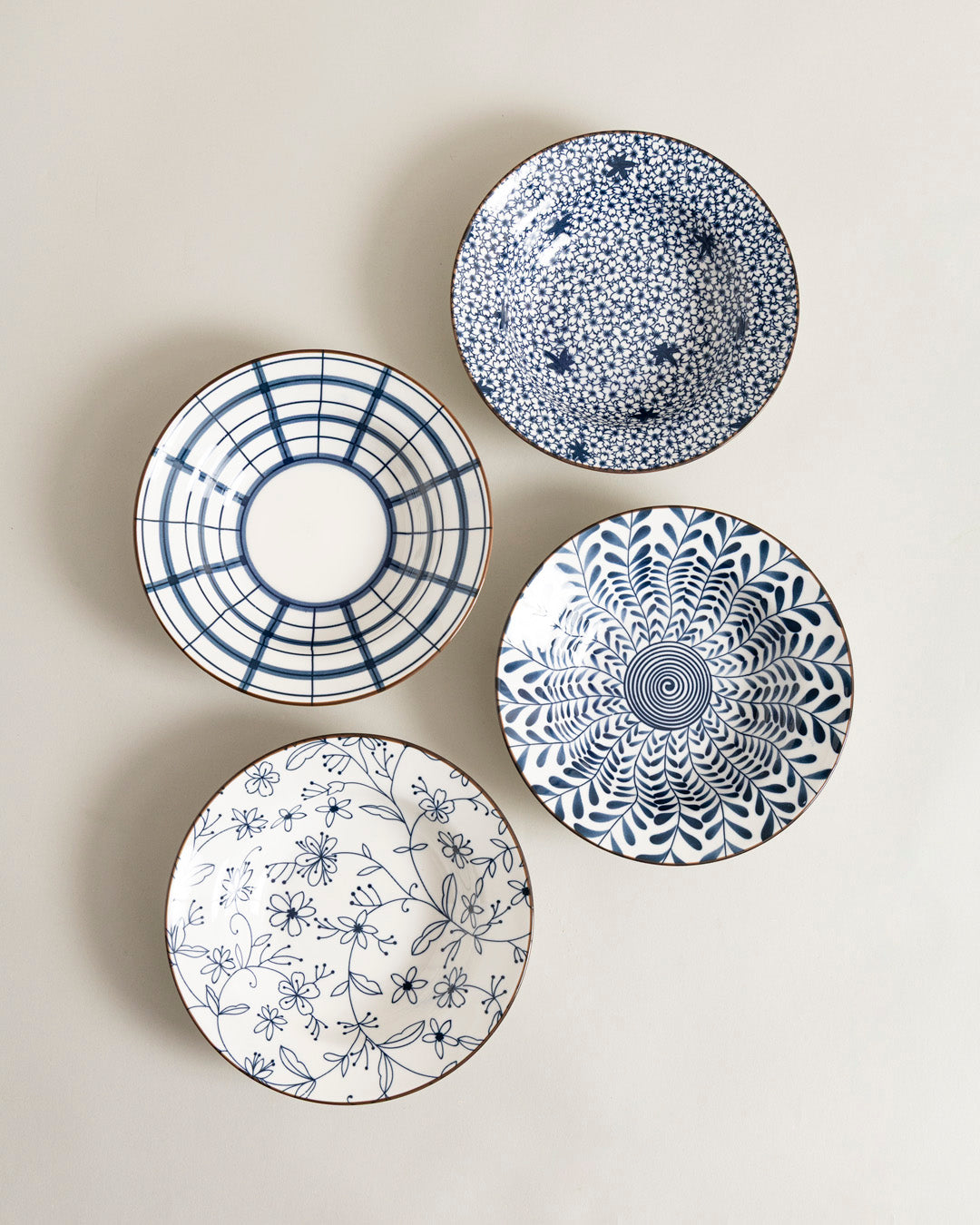Classic Indigo Pasta Bowl - Set Of 4 
