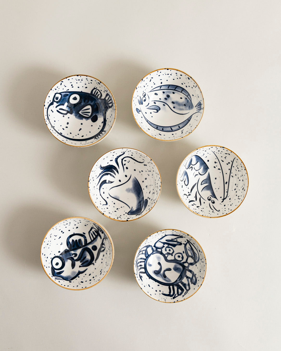 Ocean Tales Katori - Set Of 6 