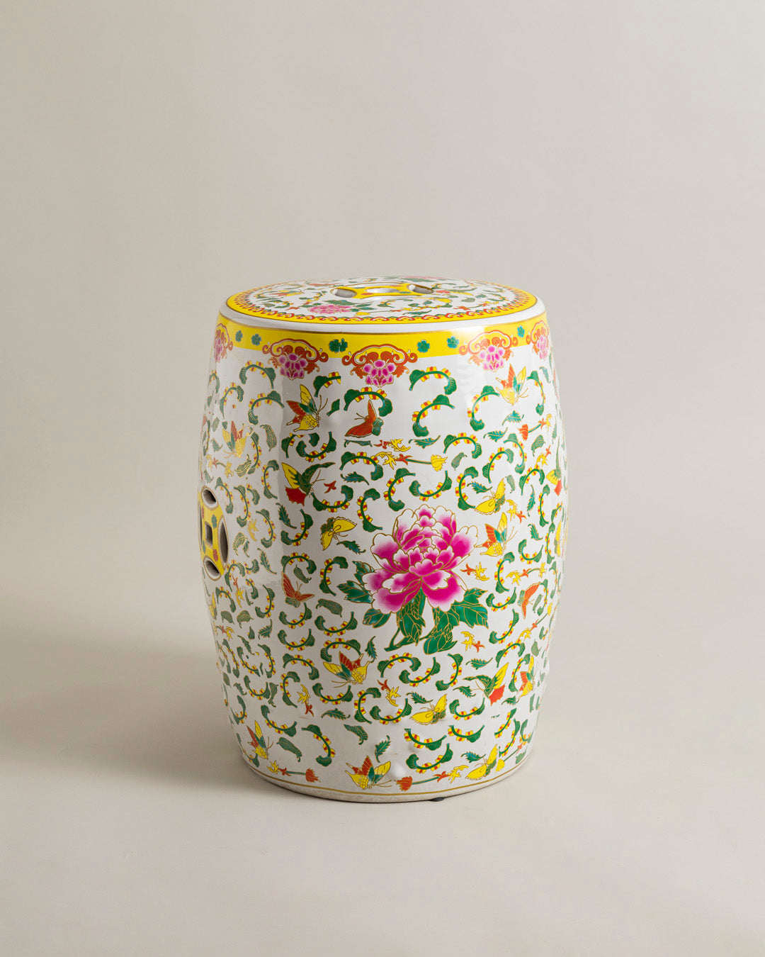 Floral Harmony Garden Stool 