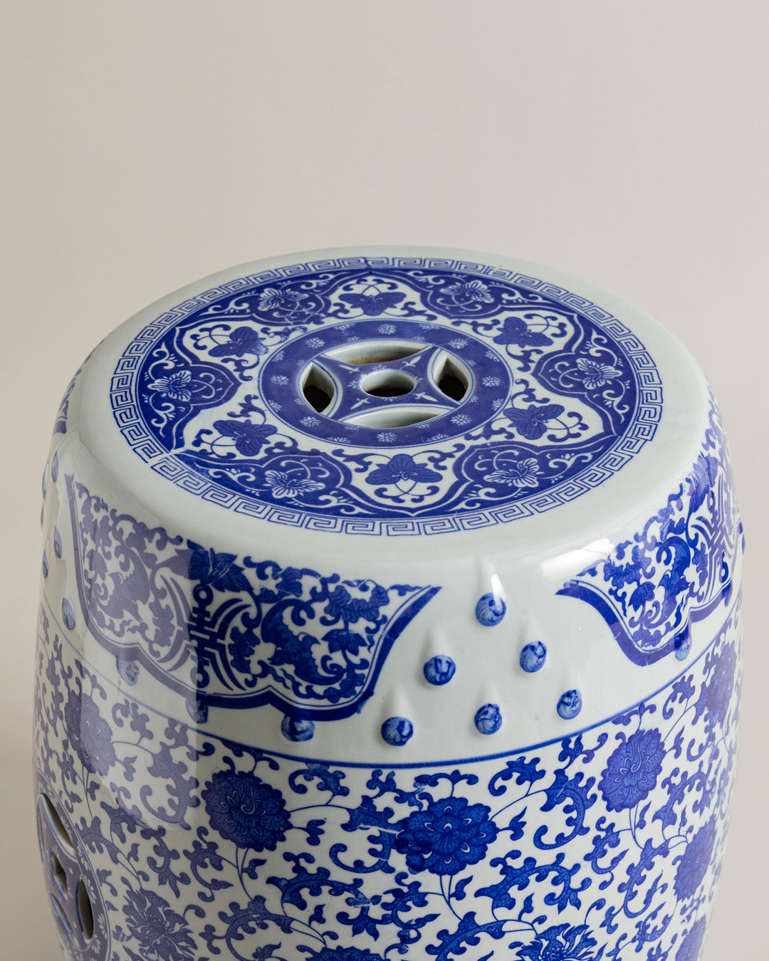Classic Floral Ceramic Garden Stool 