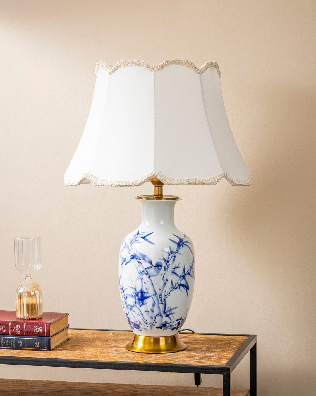 Serene Crane Dual Glow China Table Lamp 
