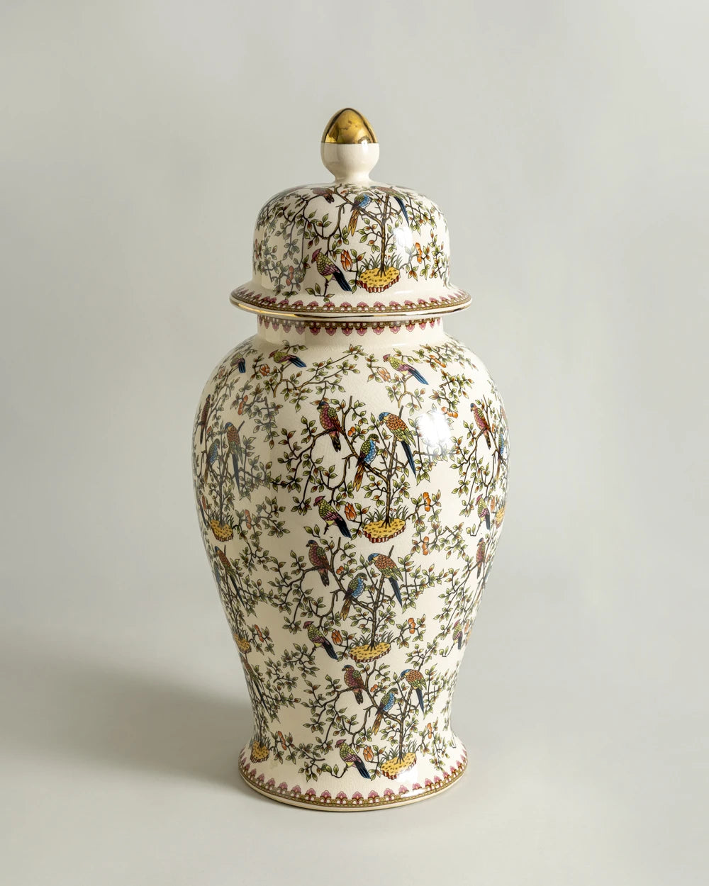 'Imperial Aviary' Victorian Ornamental Temple Jar - Small