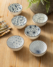 Modern Line Art Katori - Set Of 6