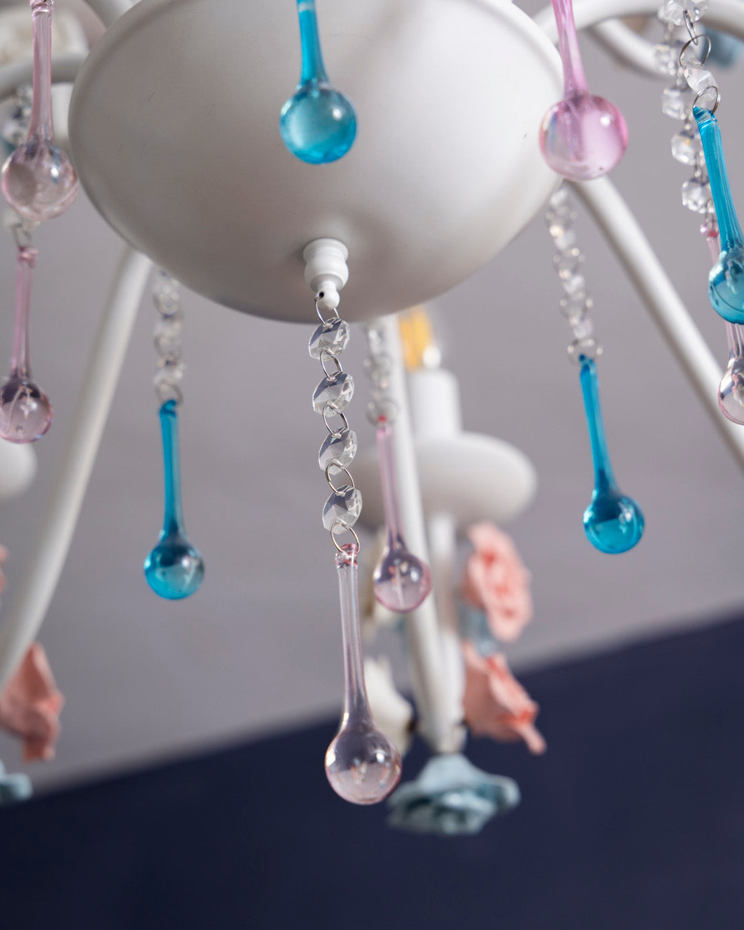 Blush Bloom French Floral Chandelier 