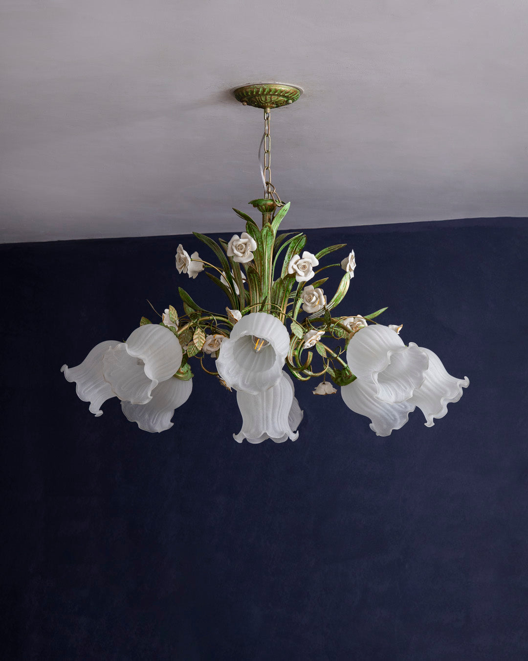 Ivory Garden French Floral Chandelier 