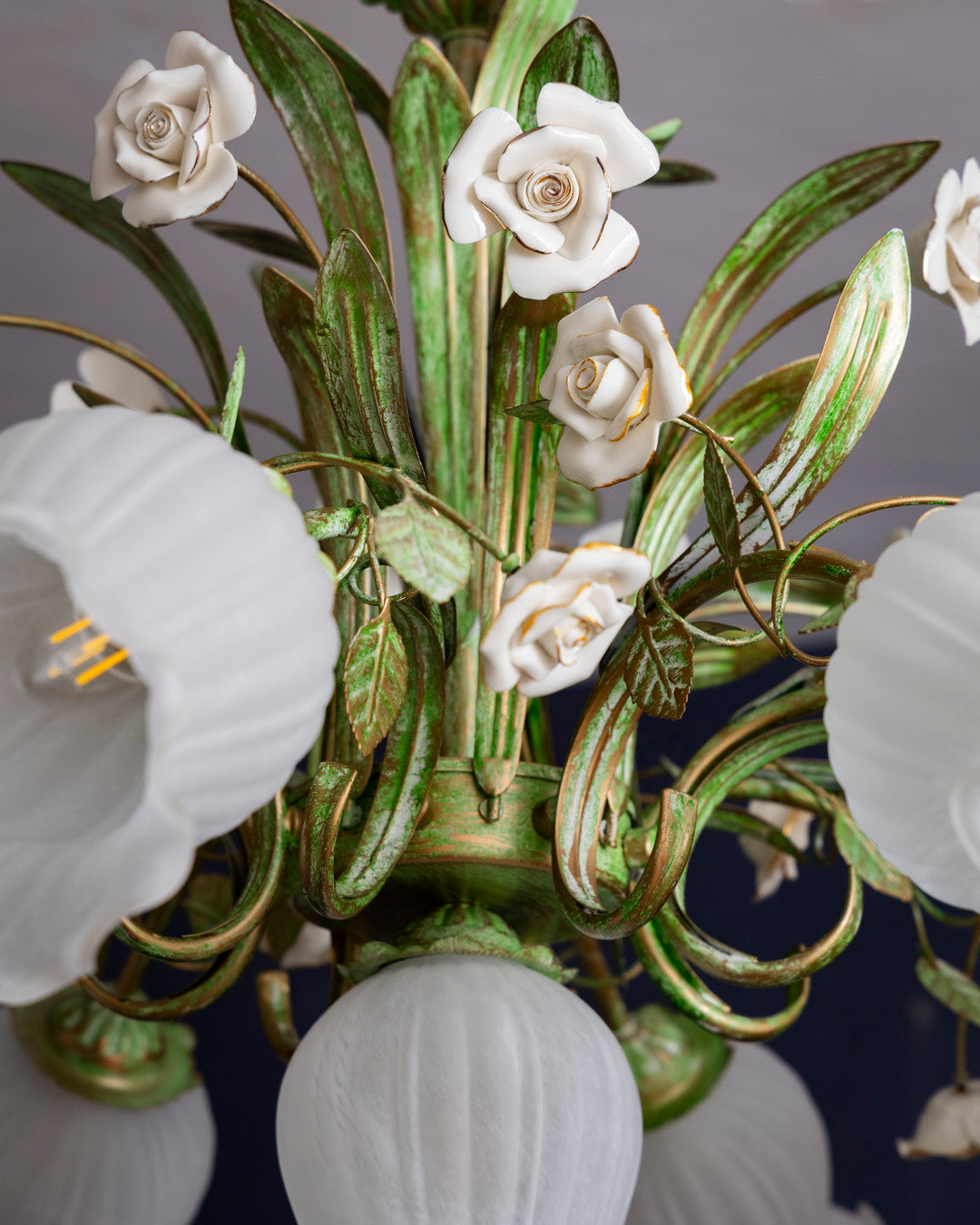 Ivory Garden French Floral Chandelier 