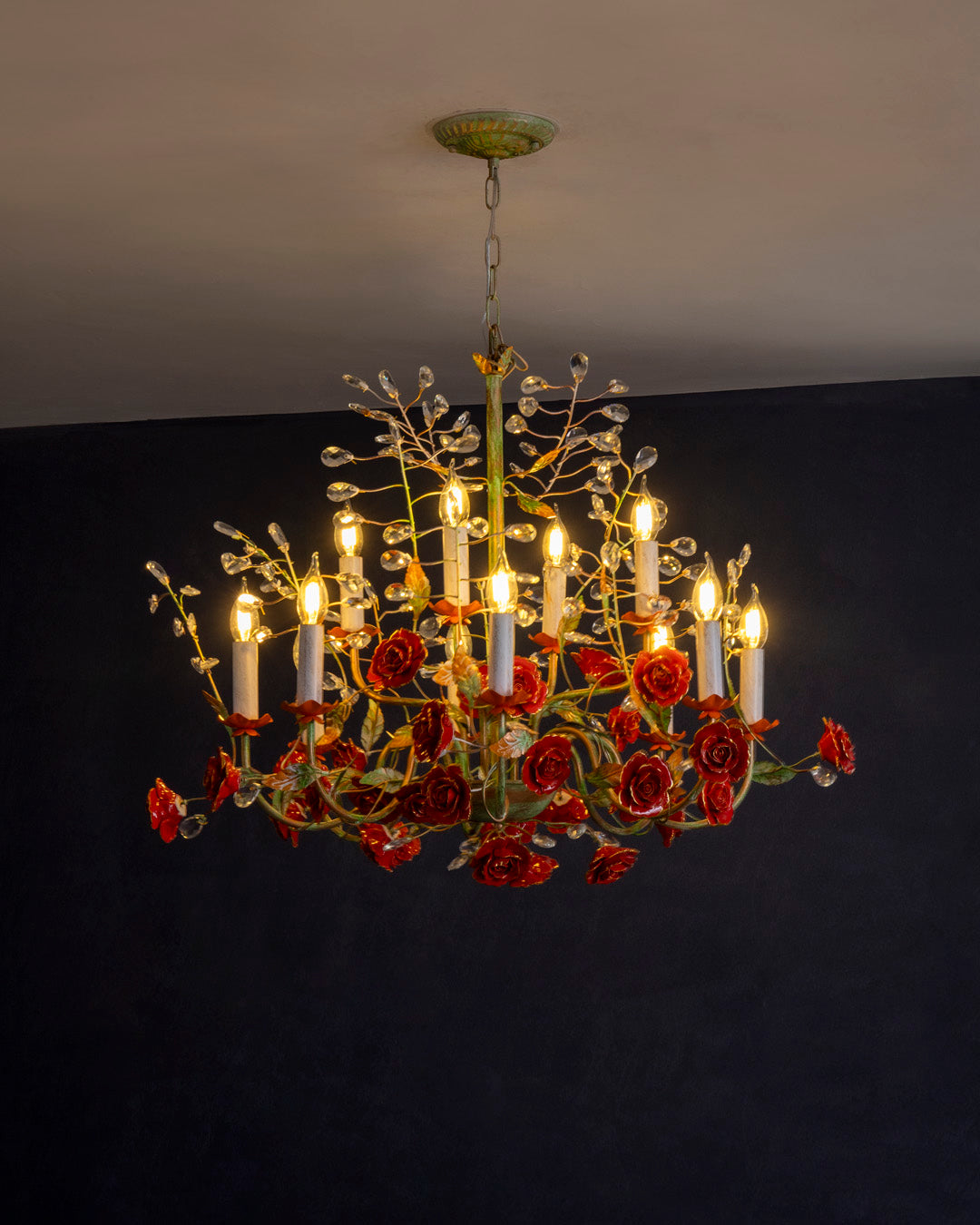 Regal Rose French Floral Chandelier 