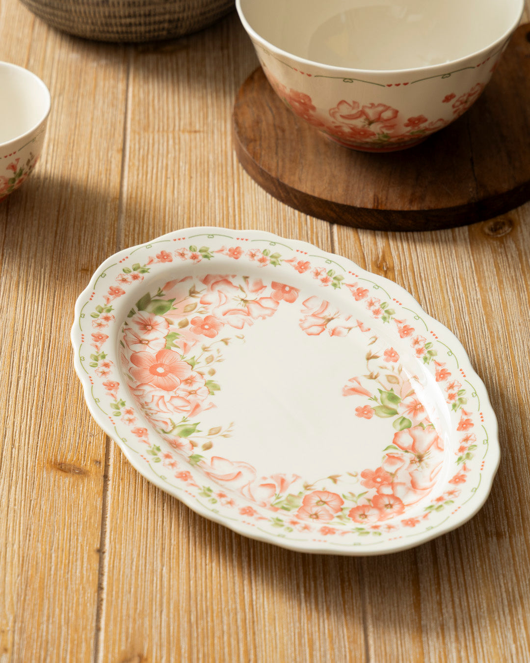 Blush Floral Garden Platter 