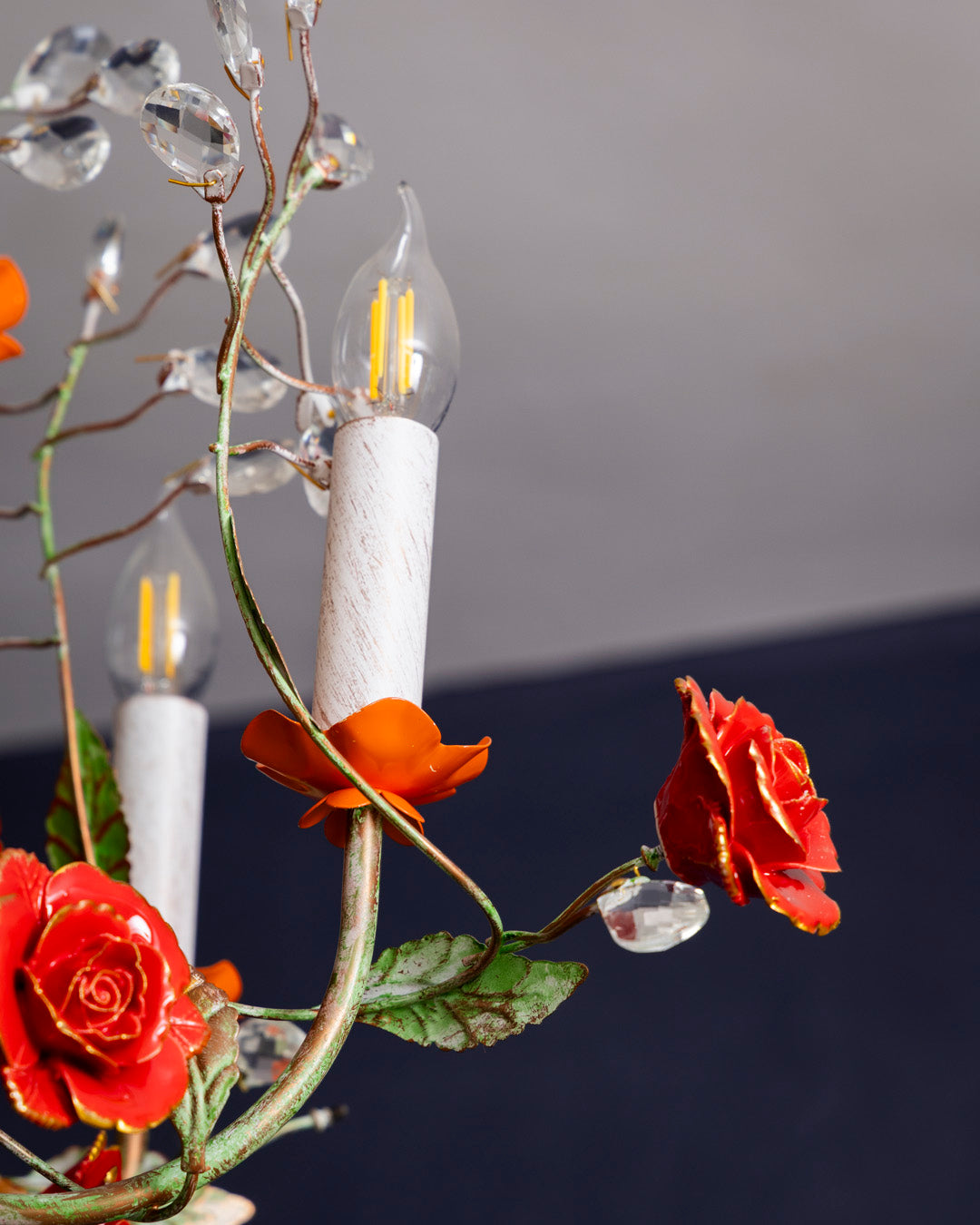 Regal Rose French Floral Chandelier 