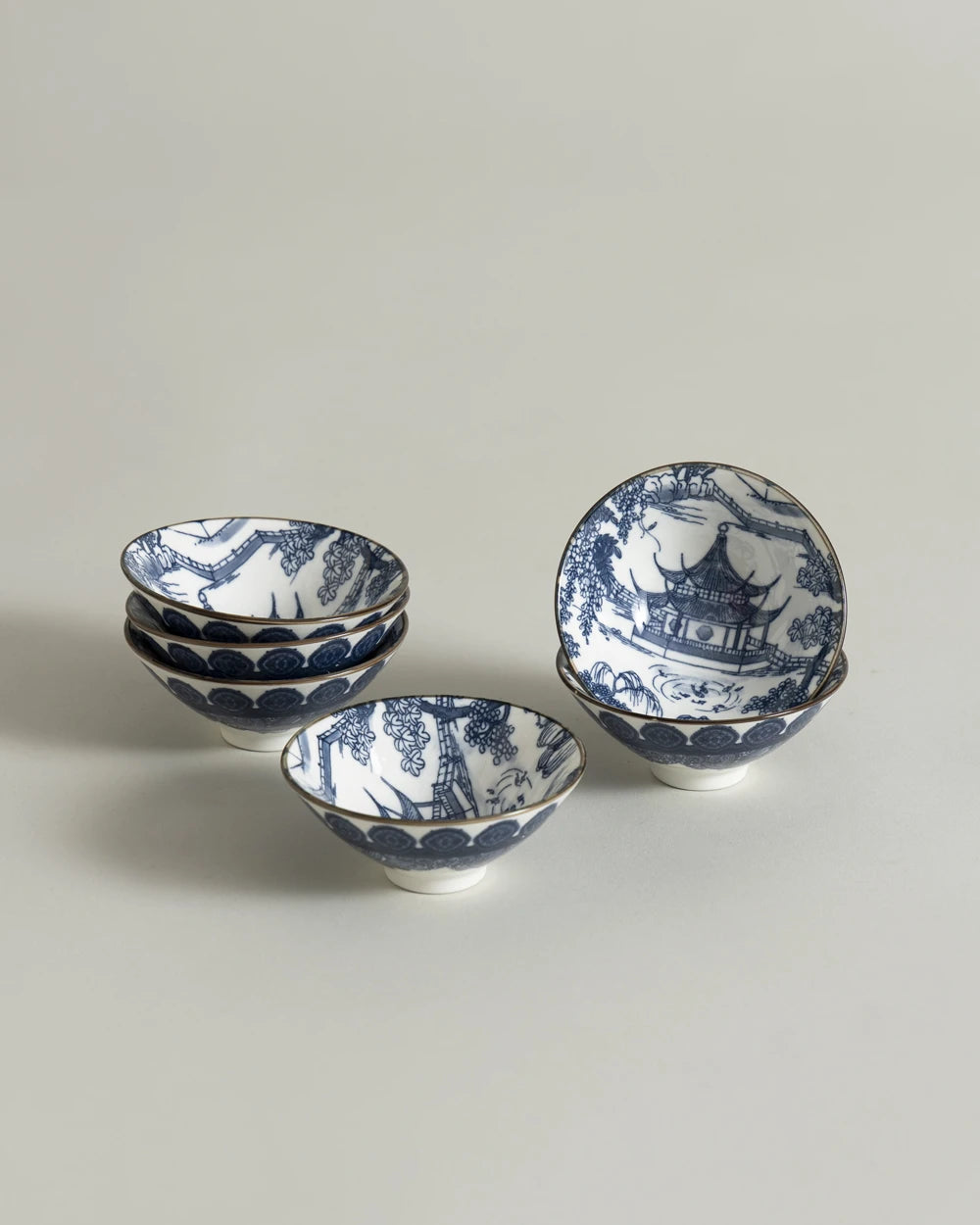 Blue & White Heritage Dip Bowl - Set Of 6