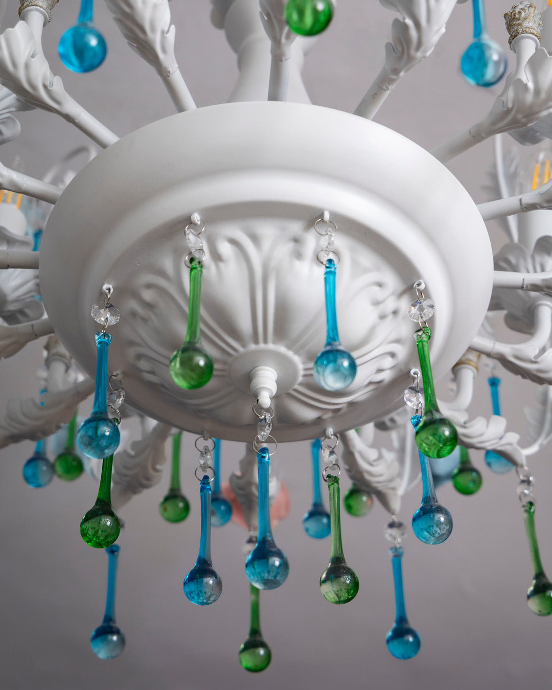 Pastel Bloom French Floral Chandelier 