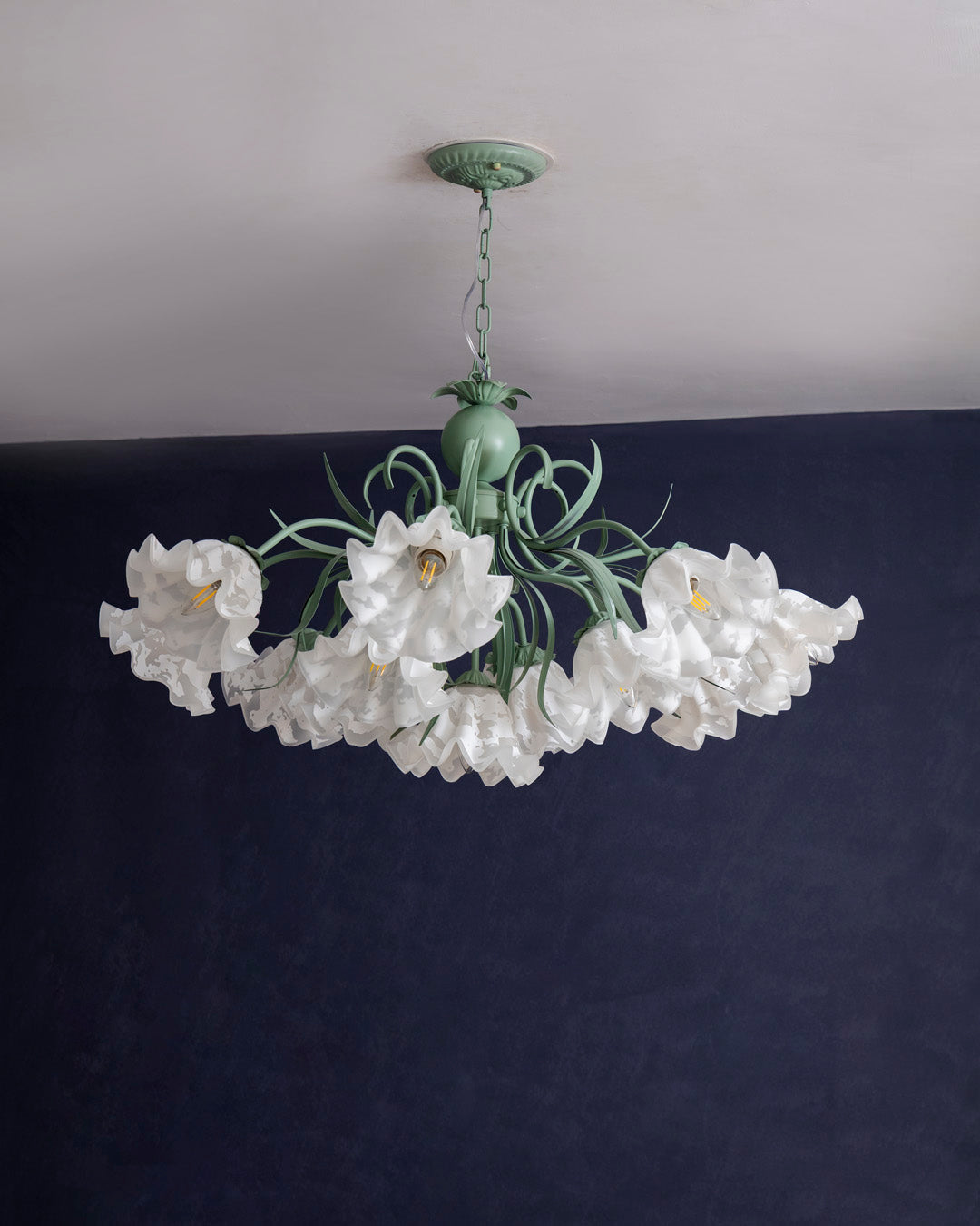 Ivory Bloom French Floral Chandelier 